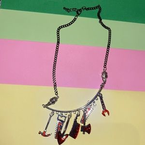 💥SOLD💥🎃👻💀Halloween necklace “Dirty tools” UNISEX NECKLACE